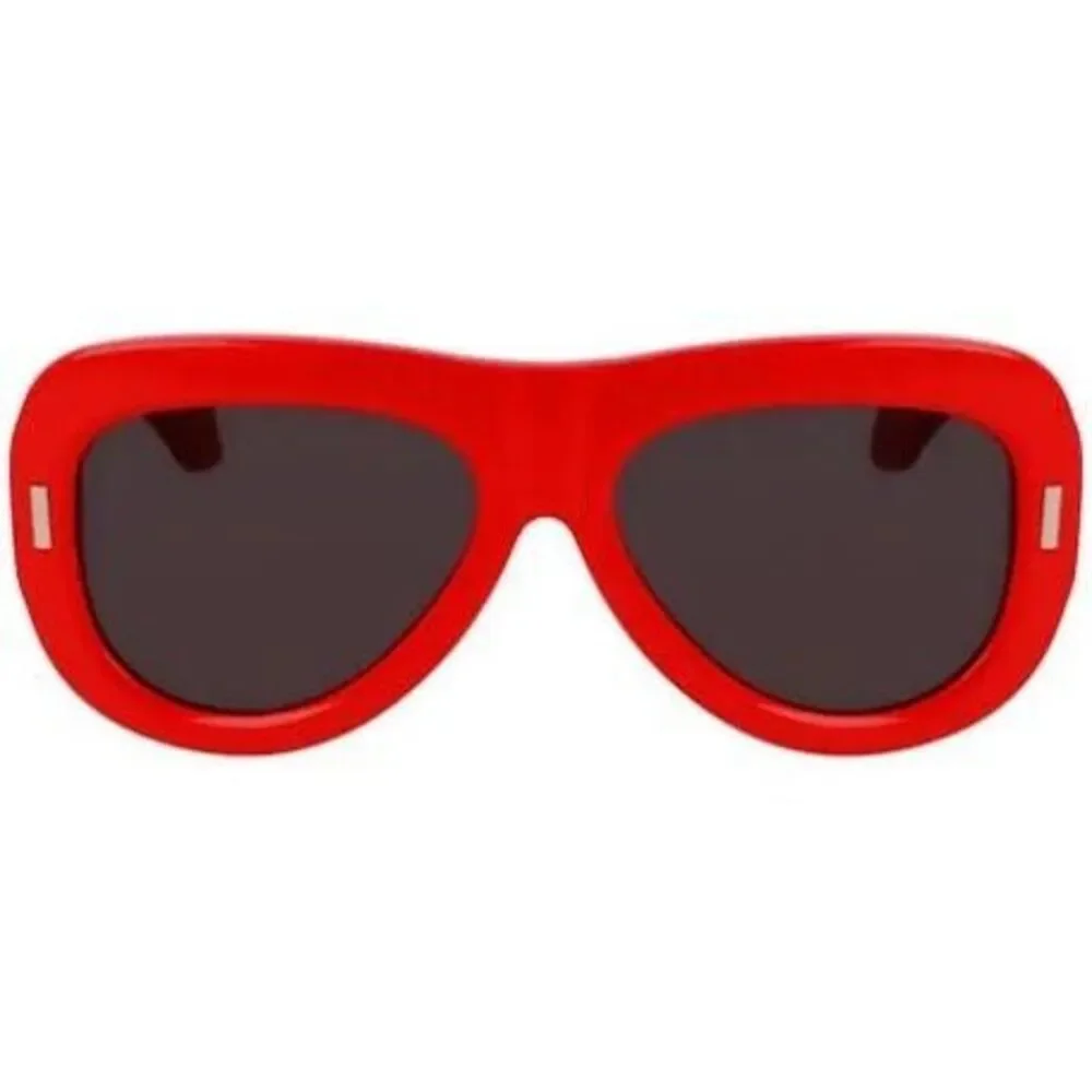Ferragamo Wide Aviator Sunglasses Bright Red Full Rim Plastic Frame SF2029SE NEW